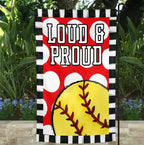 Loud & Proud Softball Garden Flag - Merch Girls