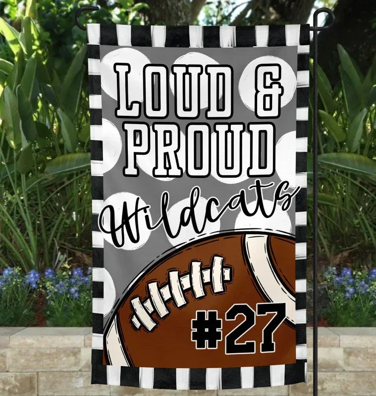 Loud & Proud Football Garden Flag - Merch Girls
