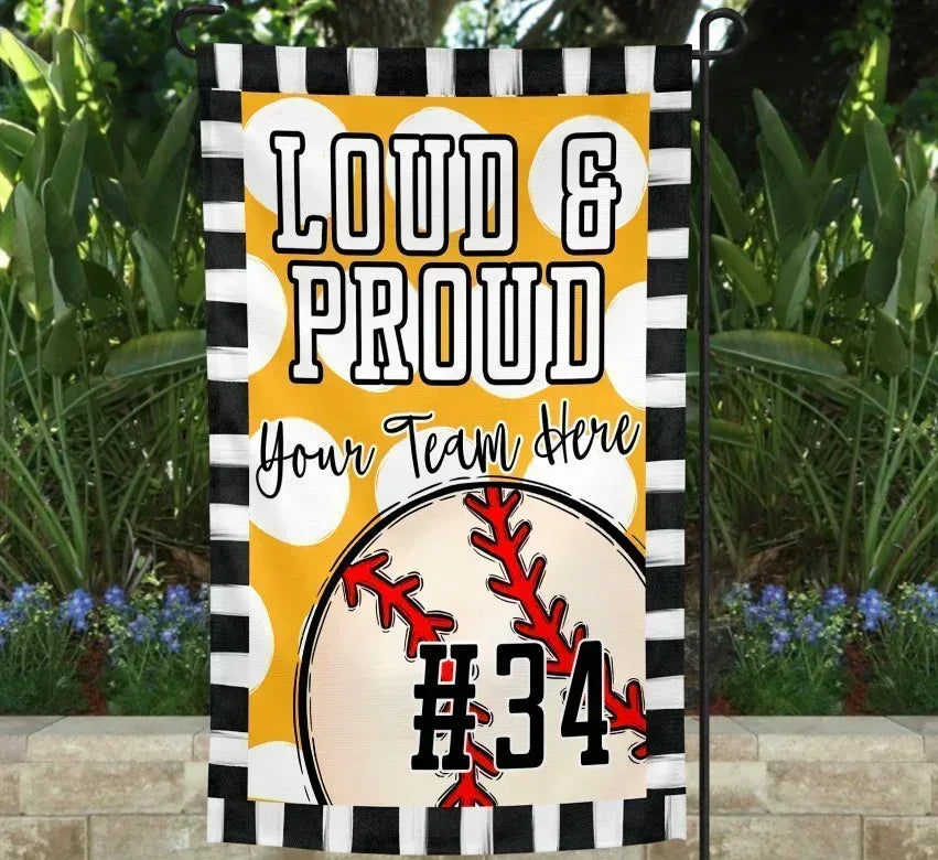 Loud & Proud Baseball Garden Flag - Merch Girls