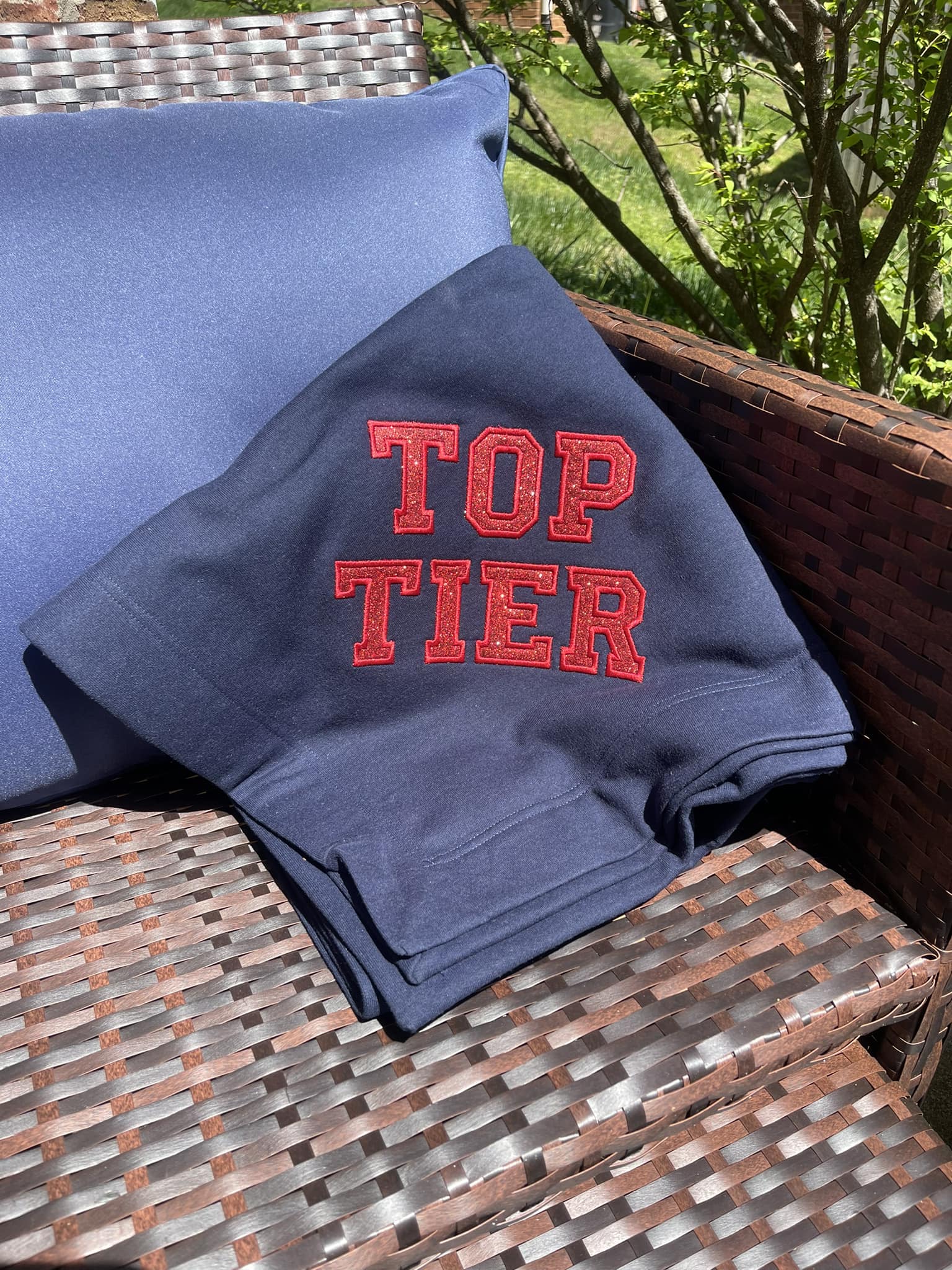 Glitter Varsity Embroidered Stadium Blanket