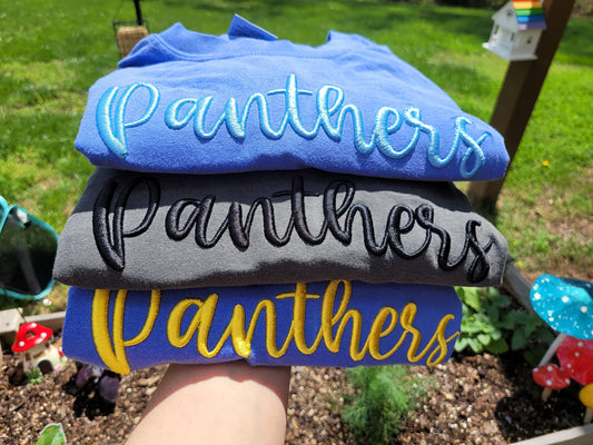 Panthers 3D Puff Embroidered CC Short Sleeve/Sweatshirt
