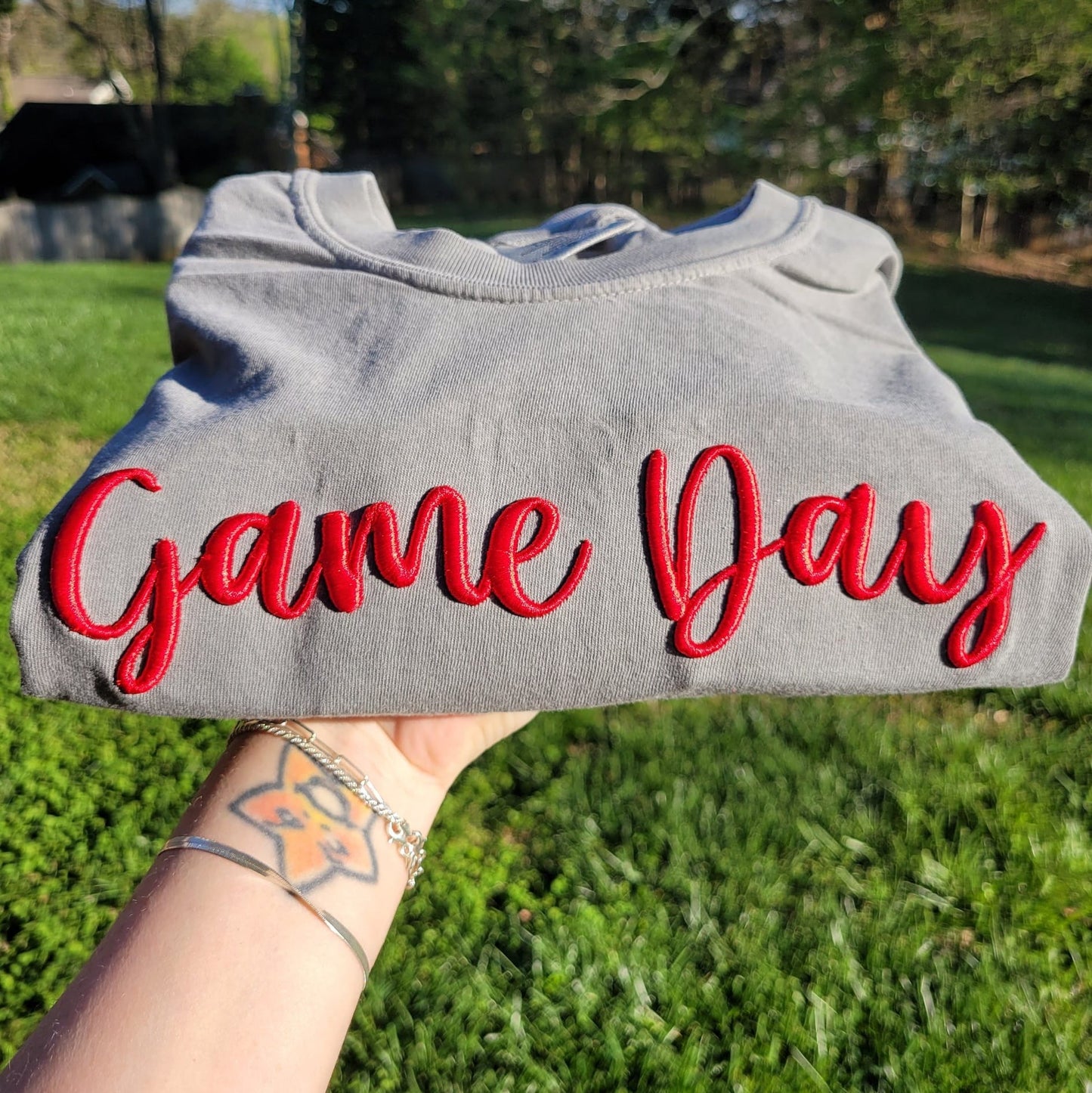 Game Day 3D Puff Embroidered CC Short Sleeve/Sweatshirt