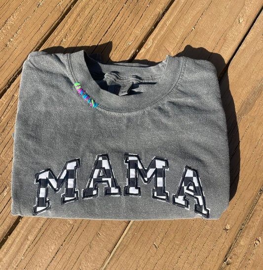 Mama Race Embroidered Comfort Color Tee