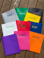 Personalized Embroidered Plastic School Folder | Custom Name Folder | Back to School Folder | Teacher Gift | Student Folder