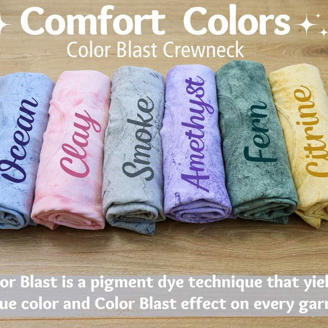 Custom Embroidered Colorblast Comfort Color Tee - Merch Girls