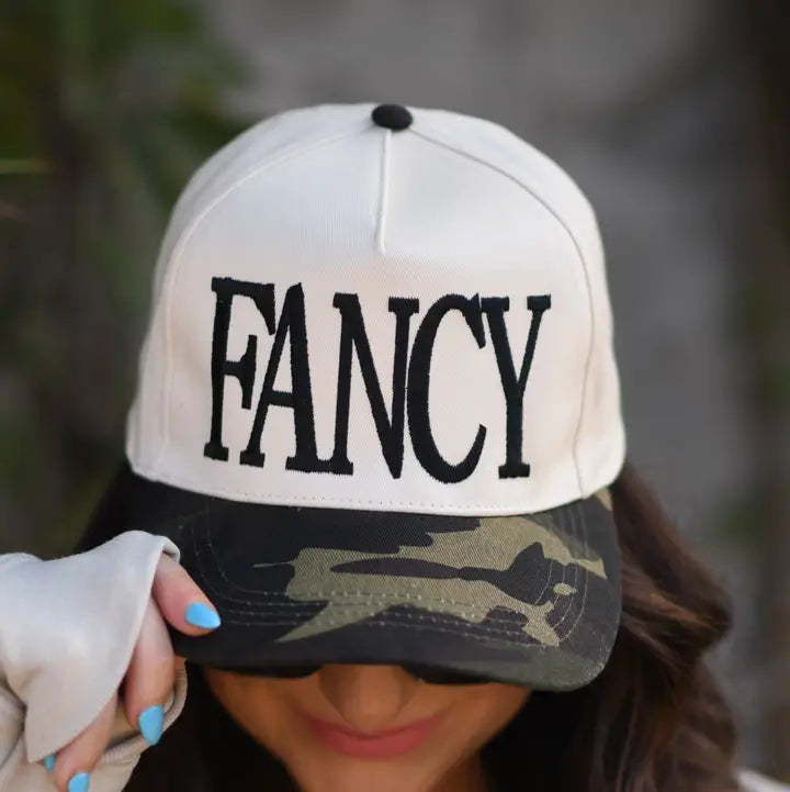 Fancy Embroidered Adjustable Five-Panel Twill Hat