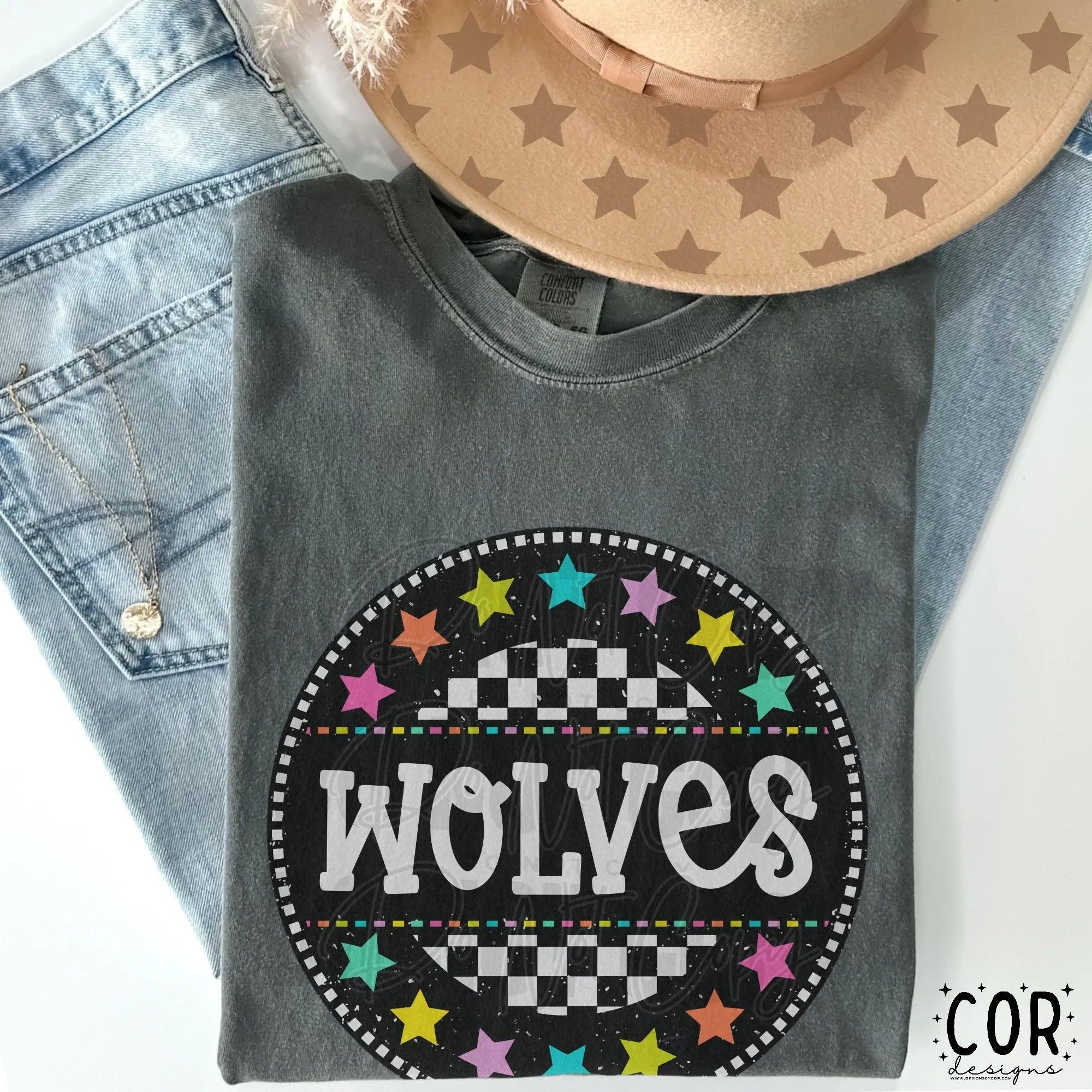 Wolves Circle Star Mascot DTF Transfer - Merch Girls