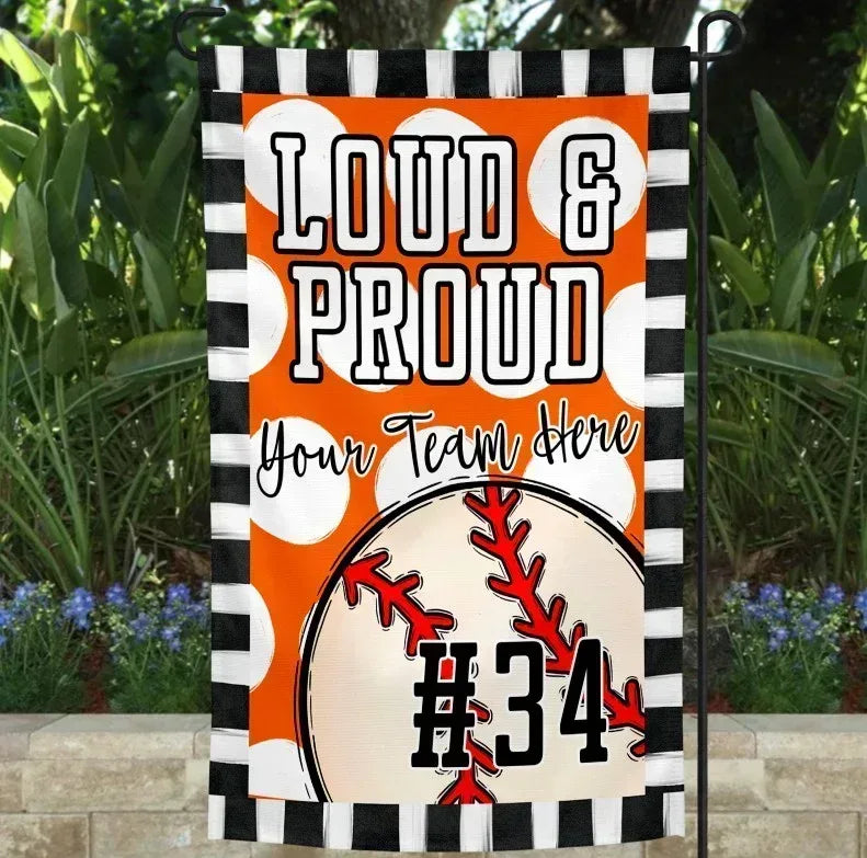 Loud & Proud Baseball Garden Flag - Merch Girls