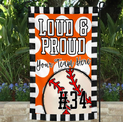 Loud & Proud Baseball Garden Flag