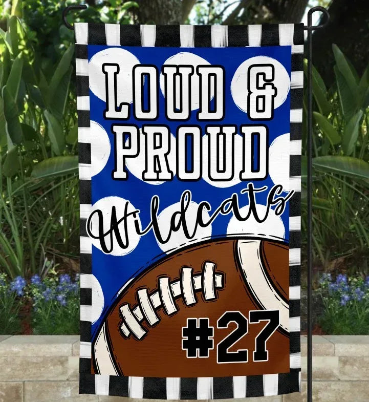 Loud & Proud Football Garden Flag - Merch Girls