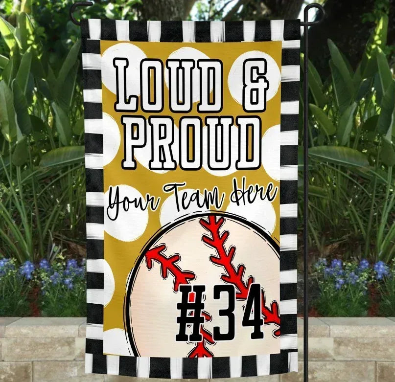 Loud & Proud Baseball Garden Flag - Merch Girls