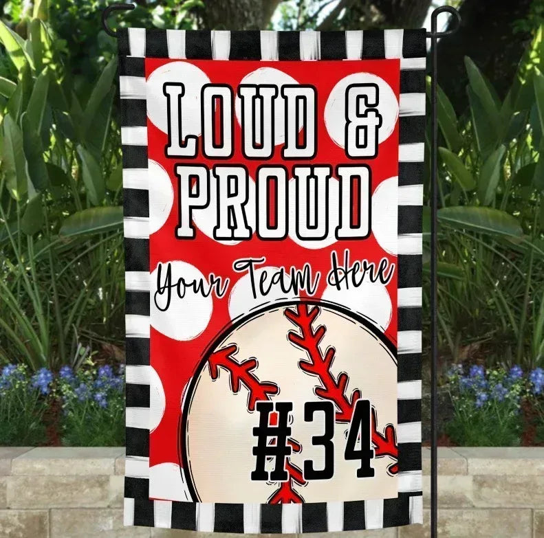Loud & Proud Baseball Garden Flag - Merch Girls