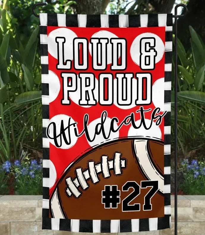 Loud & Proud Football Garden Flag - Merch Girls