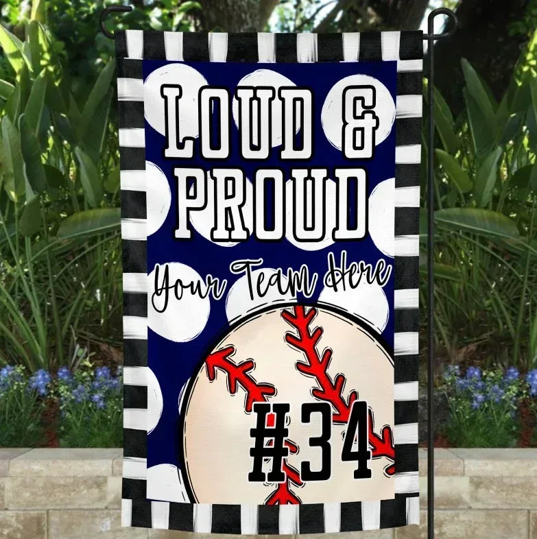 Loud & Proud Baseball Garden Flag - Merch Girls