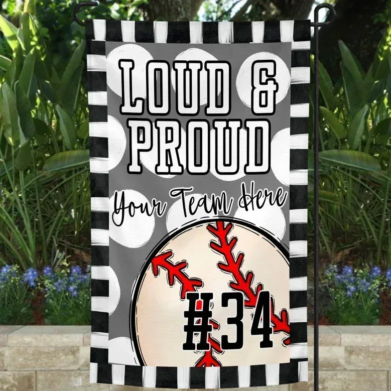 Loud & Proud Baseball Garden Flag - Merch Girls