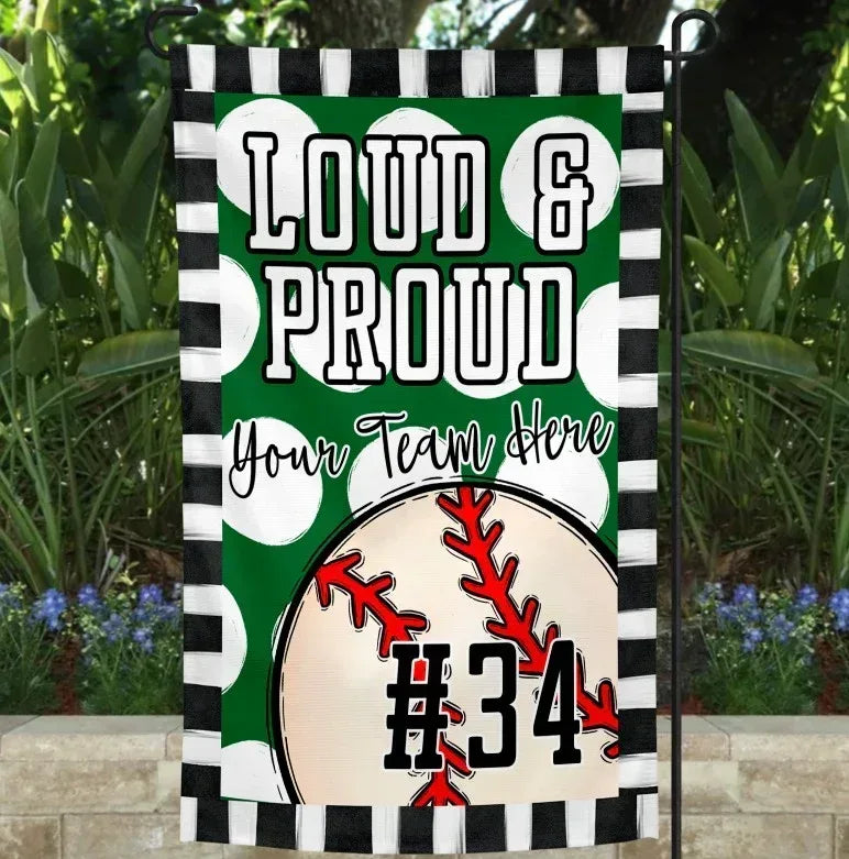 Loud & Proud Baseball Garden Flag - Merch Girls