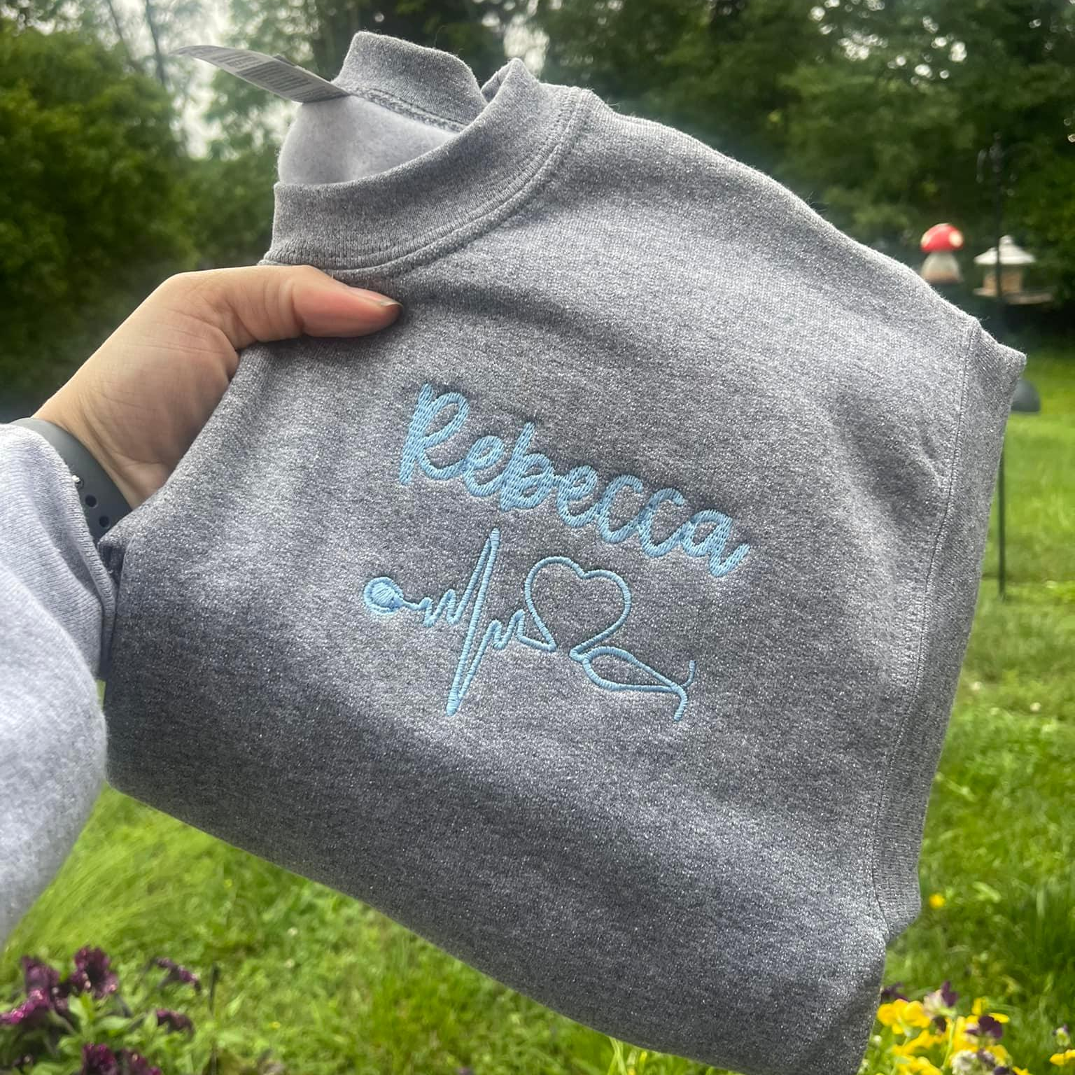 Custom Embroidered Nurse Name Shirt | Personalized Nurse Gift | QUICK SHIP