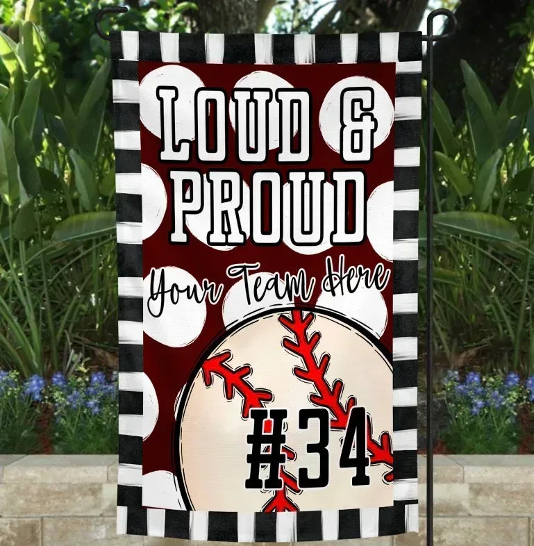 Loud & Proud Baseball Garden Flag - Merch Girls