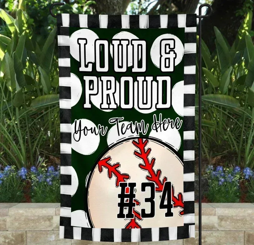Loud & Proud Baseball Garden Flag - Merch Girls