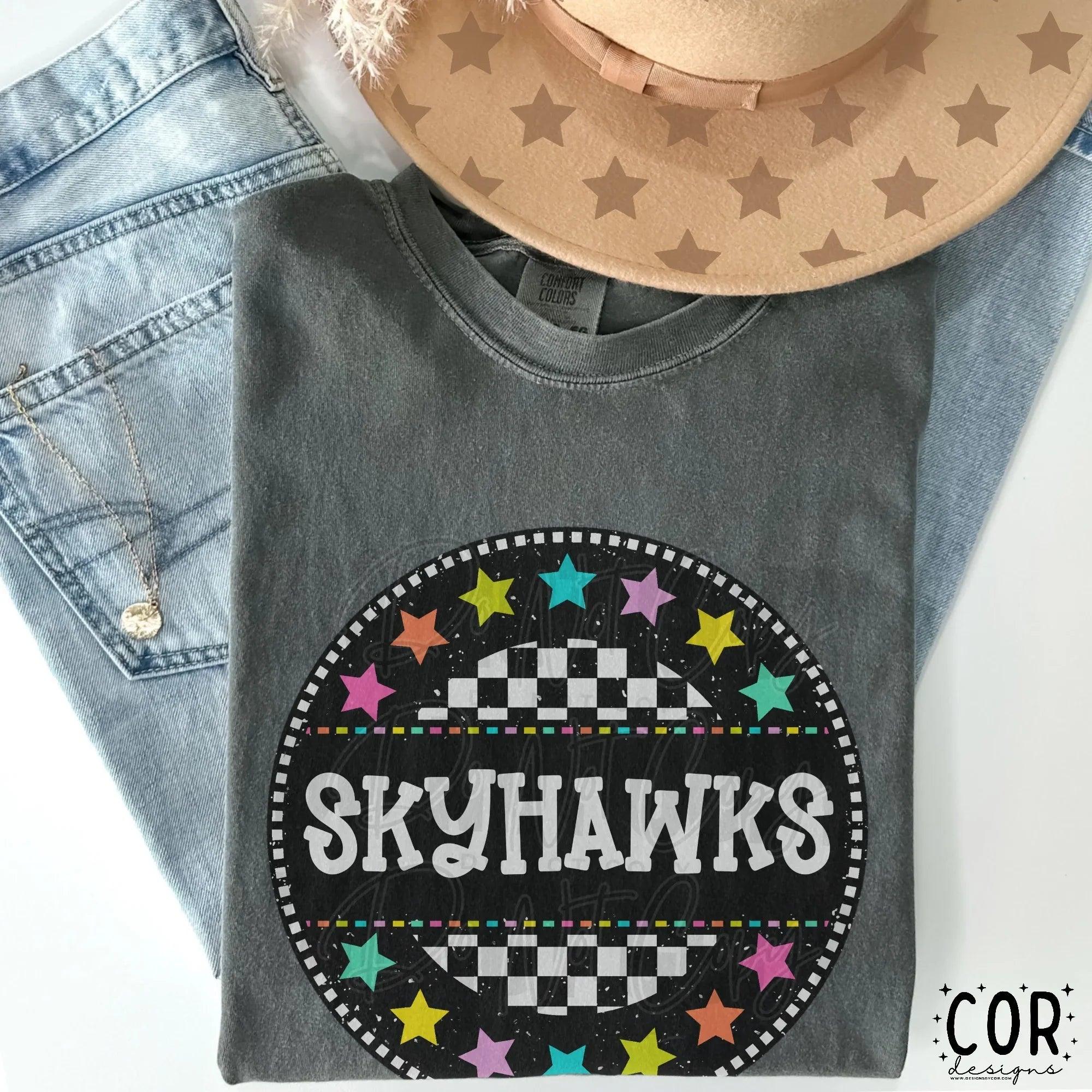 Skyhawks Circle Star Mascot DTF Transfer - Merch Girls