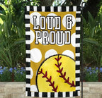 Loud & Proud Softball Garden Flag - Merch Girls