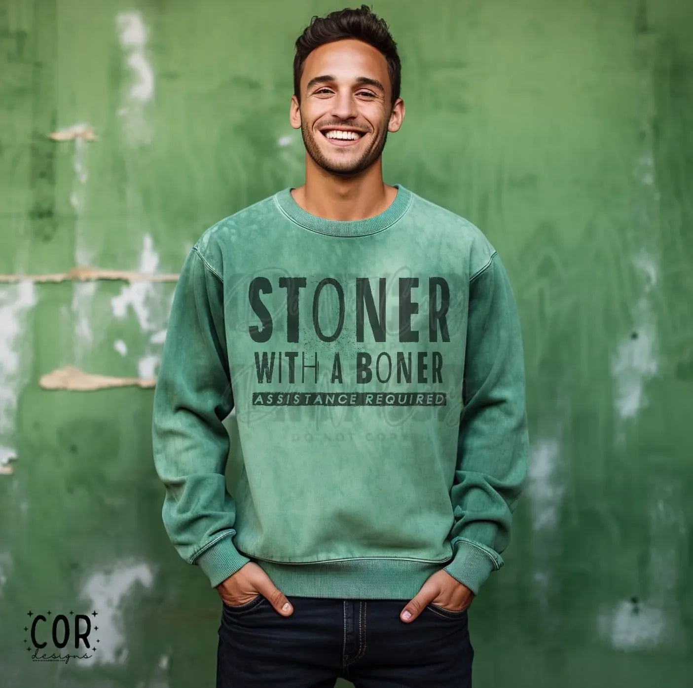 Stoner With A Boner Assistance Needed Graphic Tee - Merch Girls