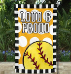 Loud & Proud Softball Garden Flag - Merch Girls