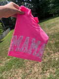 MAMA Sequins Raw Edge Embroidered Comfort Color - Merch Girls