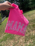 MAMA Sequins Raw Edge Embroidered Comfort Color - Merch Girls
