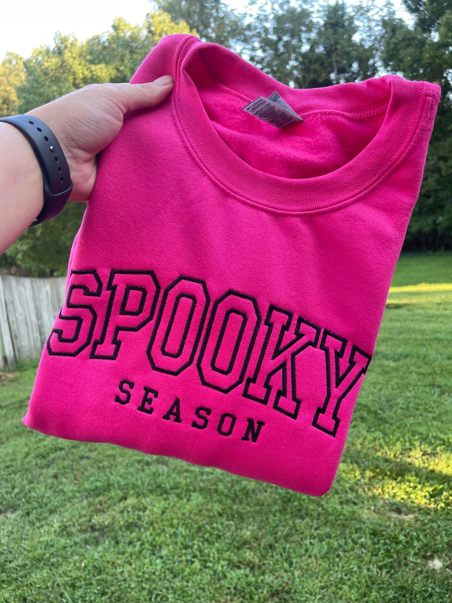 Spooky Season Embroidered Sweatshirt - Merch Girls