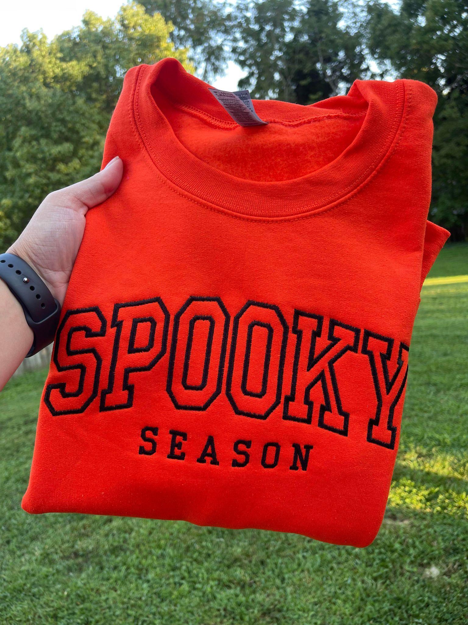 Spooky Season Embroidered Sweatshirt - Merch Girls