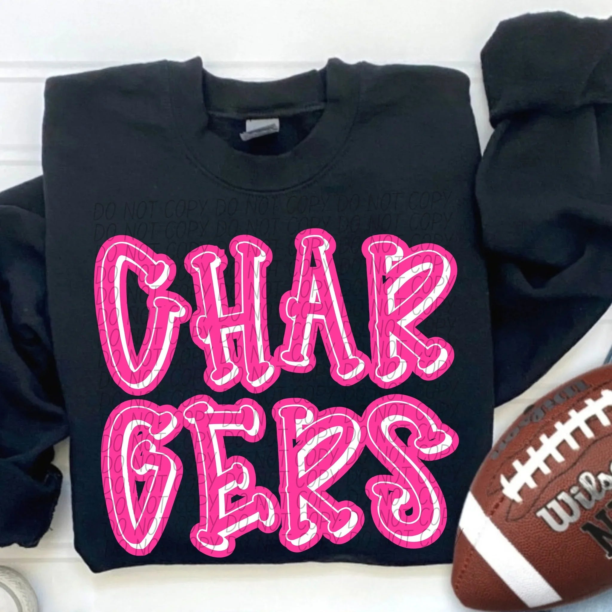 Chargers Pink Out DTF Transfer - Merch Girls