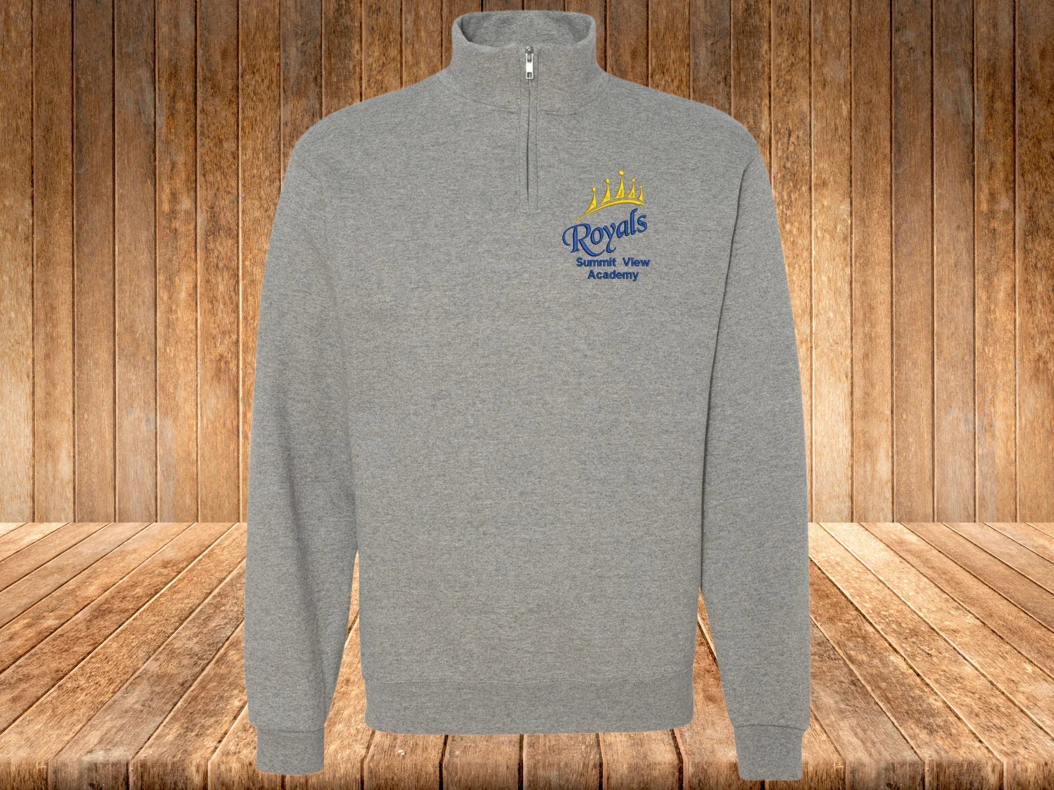 Summit View Academy Embroidered Quarter Zip Fleece Sweatshirt - Merch Girls