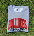 Bulldogs Red Sikeston Glitter Applique Embroidery Sweatshirt - Merch Girls