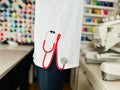 Stethoscope Split Sides Applique Embroidered Sweatshirt with Optional Front - Merch Girls
