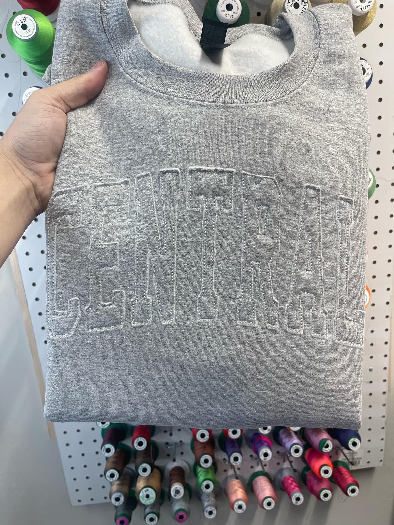 Mascot Tone on Tone Embroidered Sweatshirt