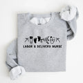 Labor And Delivery Nurse Embroidered Sweatshirt - Merch Girls