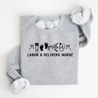 Labor And Delivery Nurse Embroidered Sweatshirt - Merch Girls