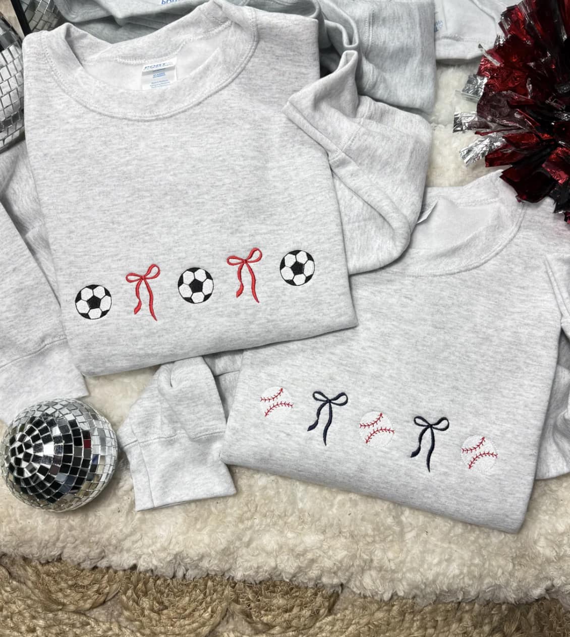 Sporty & Sweet Coquette Embroidered Shirt - Choose Your Sport!