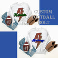 Custom Football Bolt Design Mockup- No Physical Item! - Merch Girls