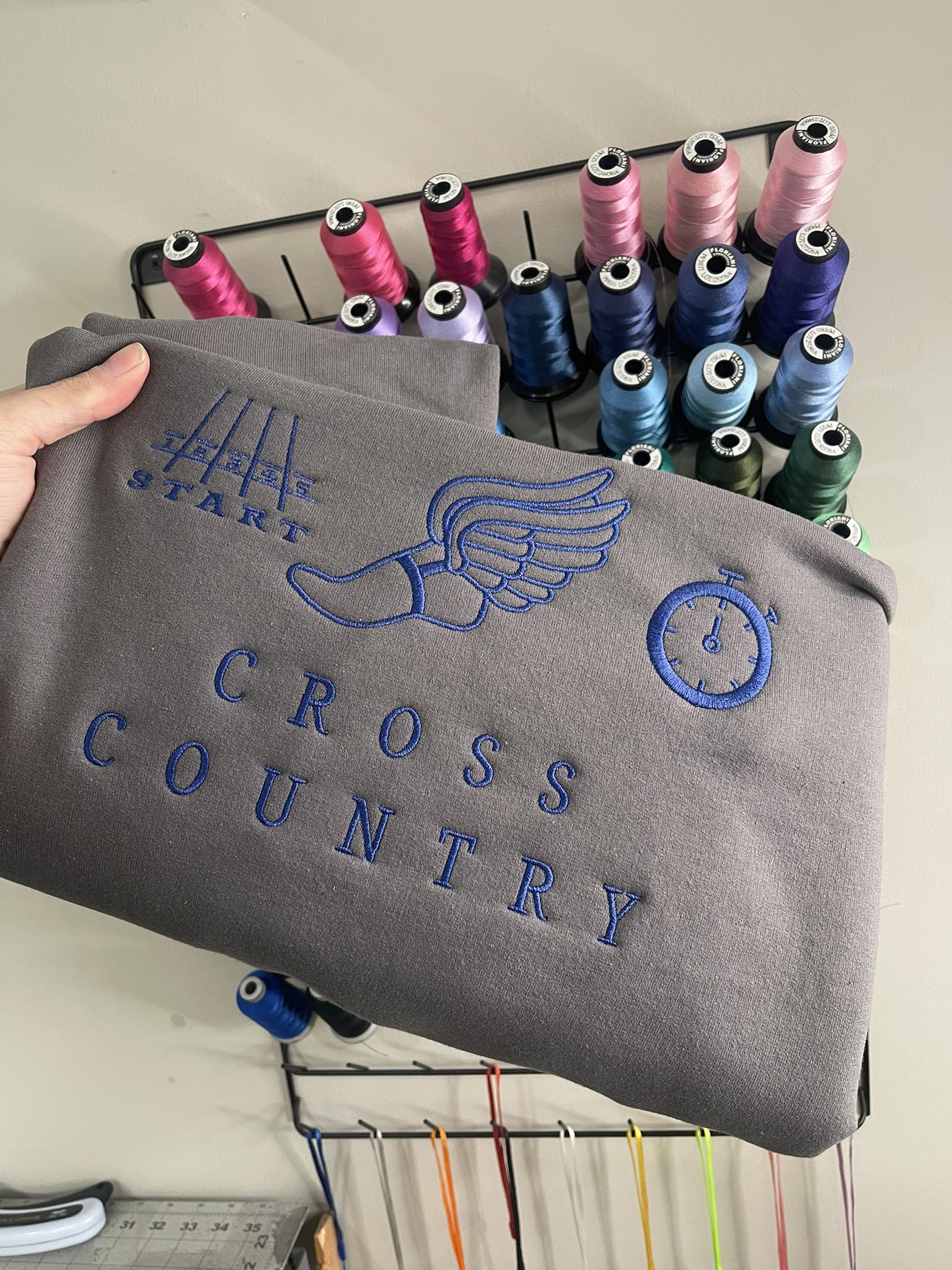 Cross Country Icons Embroidered Shirt | QUICK SHIP