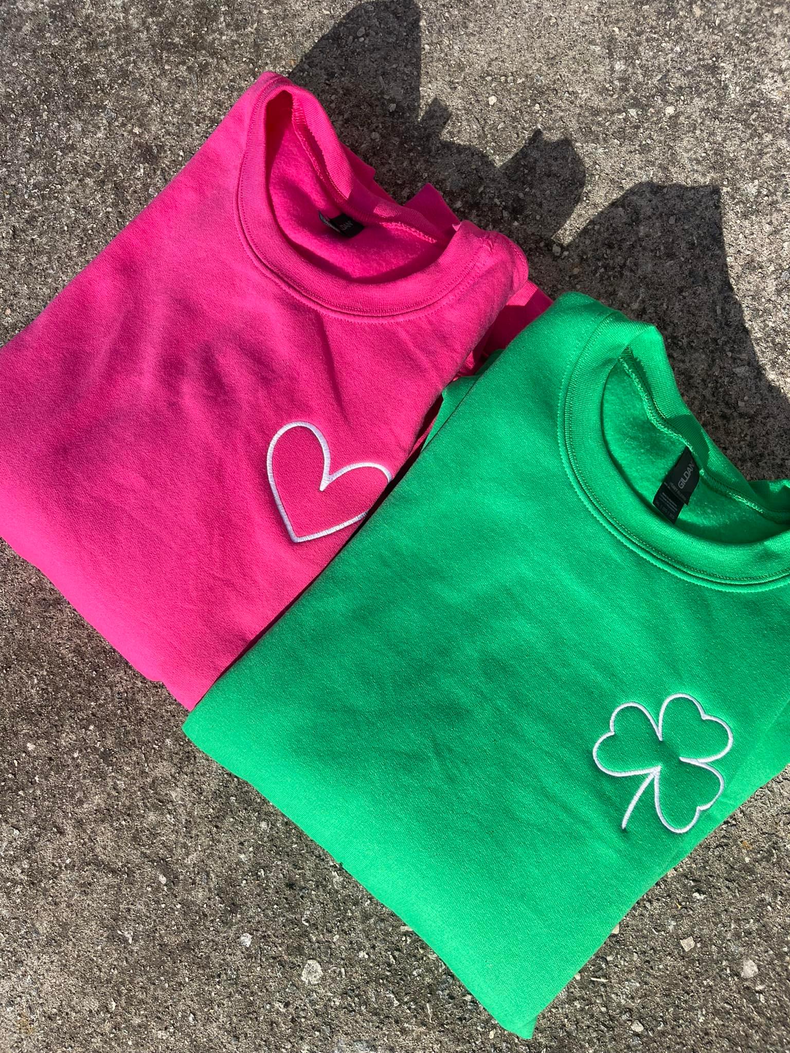 Clover & Heart Embroidered Sweatshirt Bundle - Merch Girls