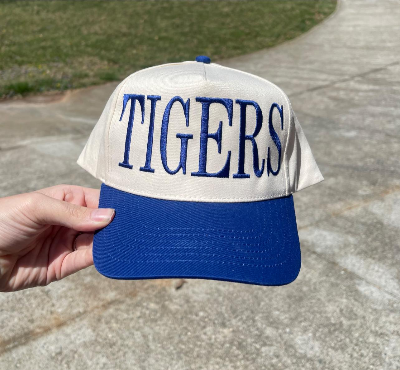 Custom Mascot Embroidered Adjustable Five-Panel Twill Hat