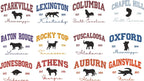 Hometown College/School Embroidered Shirt - Merch Girls