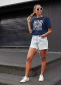 Mama Grey Camo Bow Preppy Graphic Tee - Merch Girls