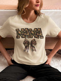 Mama Green Camo Bow Preppy Graphic Tee - Merch Girls