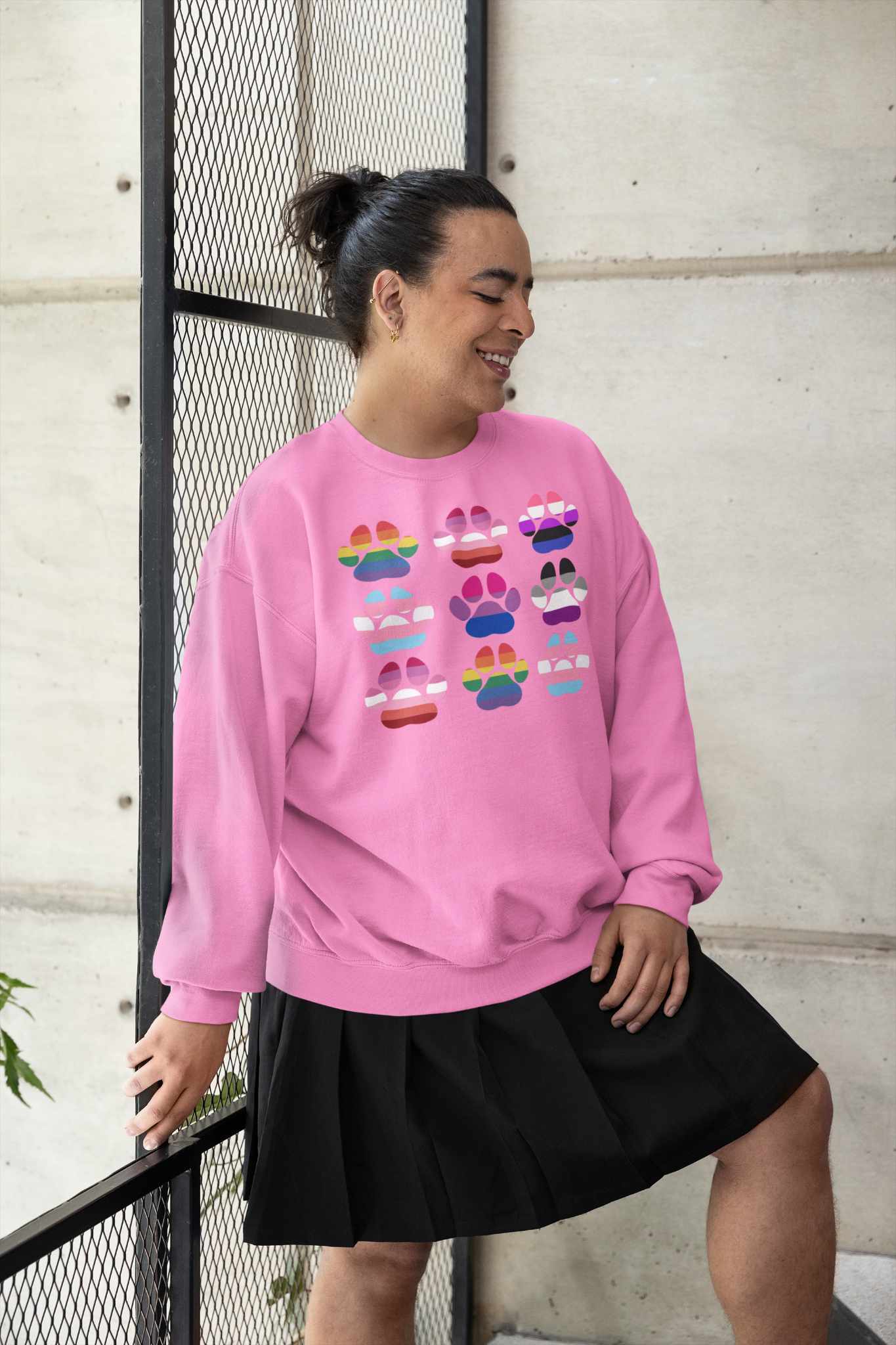 Pride Flag Paws Graphic Tee