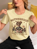 Motherhood Some Days I Rock It Some Days It Rocks Me Graphic Tee - Merch Girls