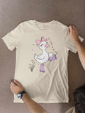 Silly Goose on the Loose with Bow Preppy Graphic Tee - Merch Girls