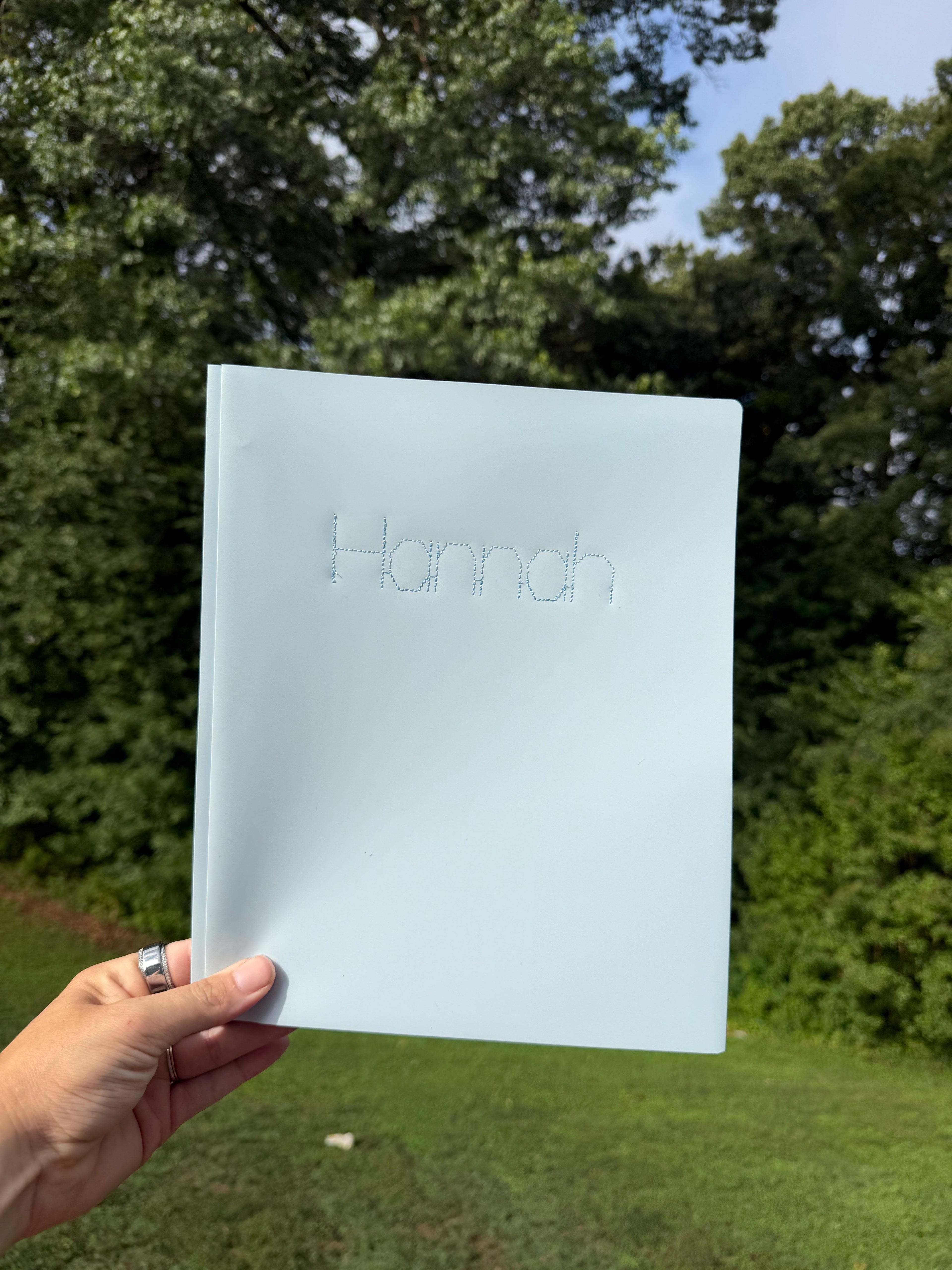 Personalized Embroidered Plastic School Folder | Custom Name Folder | Back to School Folder | Teacher Gift | Student Folder